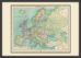 Medium Vintage Political Europe Map 1922 (Wood Frame - Black)