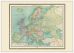 Large Vintage Political Europe Map 1922 (Wood Frame - White)