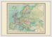 Medium Vintage Political Europe Map 1922 (Wood Frame - White)
