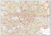 Large Central London street Wall Map (Pinboard)