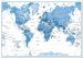 Huge Children's Art Map of the World Blue (Pinboard)