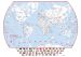 Doodle World Map With Crayons - German Language (Paper)