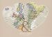 Personalised Location Map Hearts Print