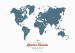 Medium Personalised Travel Map of the World - Teal (Raster digital)