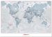 Large Personalised World Is Art - Wall Map Teal (Pinboard)