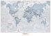 Personalised World Is Art - Wall Map Teal