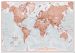 Medium The World Is Art - Wall Map Red (Pinboard)
