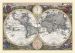 Vintage Double Hemisphere World Map 1700