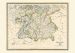 Vintage Map of Southern Germany