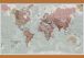Medium Executive World Wall Map Political (Wooden hanging bars)