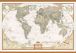 National Geographic World Executive Map (Rolled Canvas with Wooden Hanging Bars)