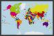 Medium Building Blocks Map of the World (Wood Frame - Black)