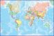 Giant World Map Mural - Blue Ocean (Mural)
