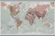 Medium Executive World Wall Map Political (Rolled Canvas with Hanging Bars)