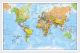 Small World Wall Map Political (Pinboard & wood frame - White)