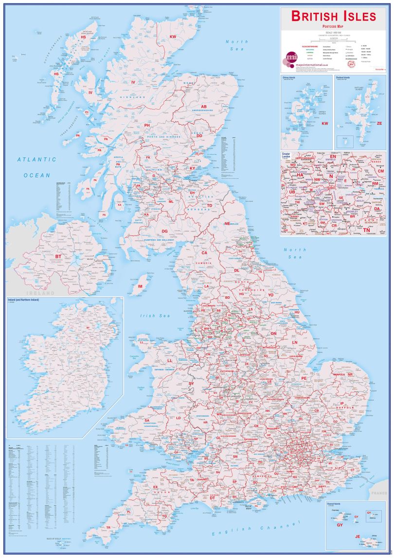 British Isles Postcode Map