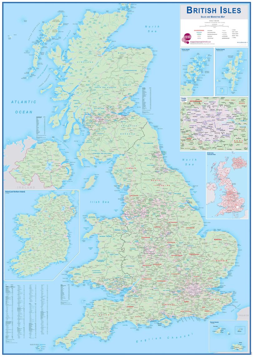 British Isles Sales and Marketing Map