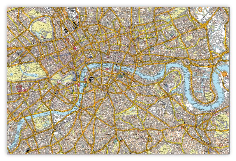 Large A-Z Canvas London Street Map (Canvas)