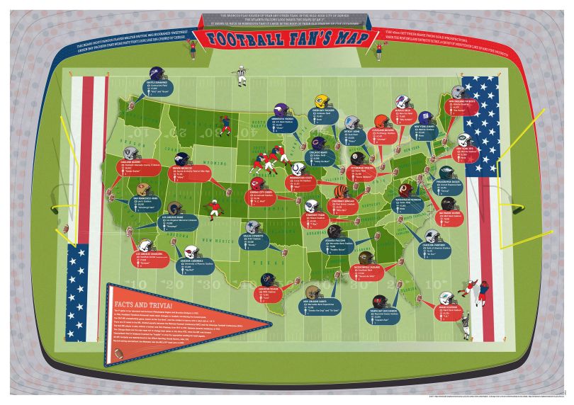 American Football Stadiums Map