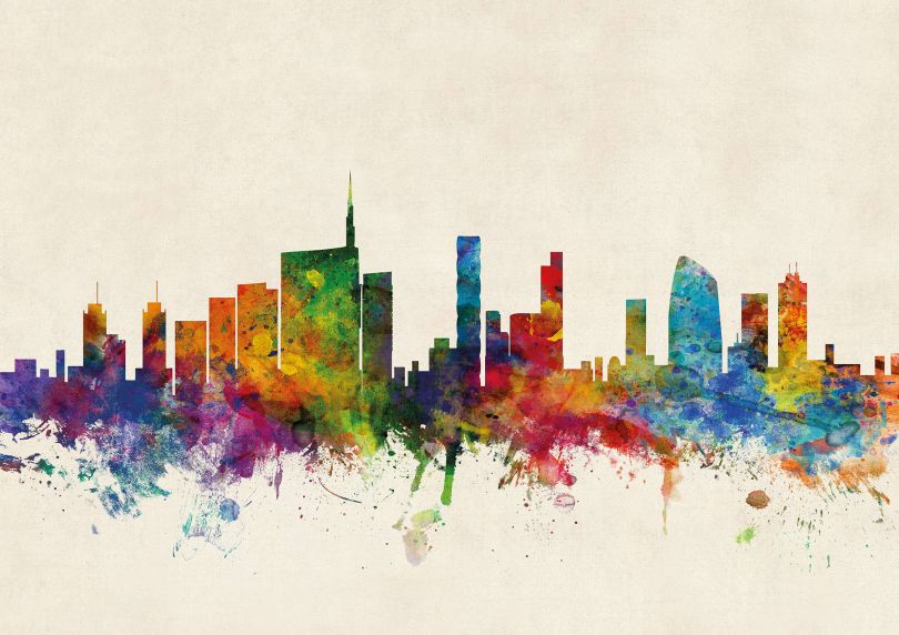 Milan Watercolour Skyline
