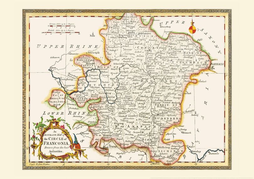 Vintage Map of Franconia
