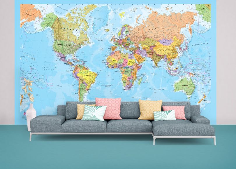Political World Map Wallpaper