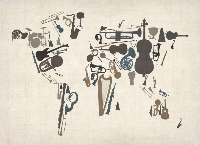 Musical Instruments Map of the World