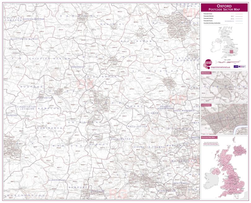 Oxford Postcode Sector Map