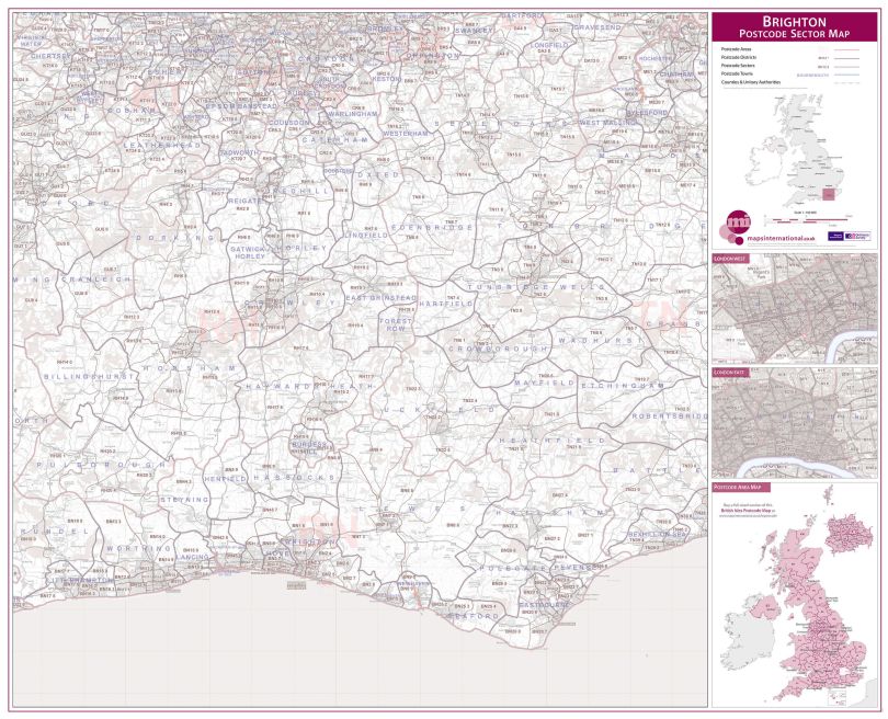 Brighton Postcode Sector Map
