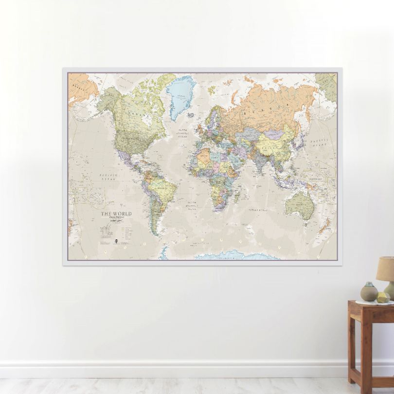 Large Classic World Map (Laminated)