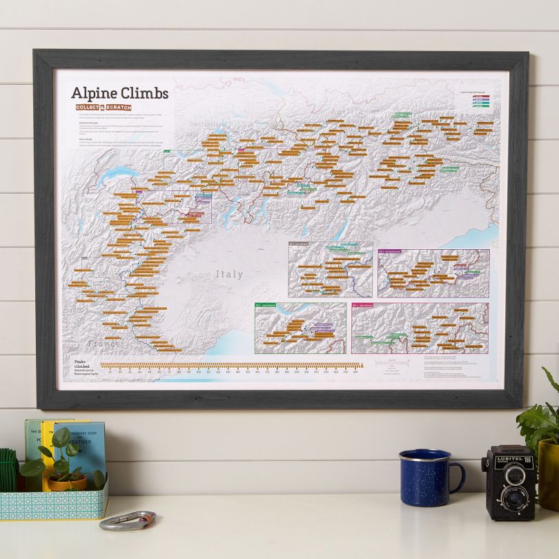 Scratch Off Alpine Climbs Print
