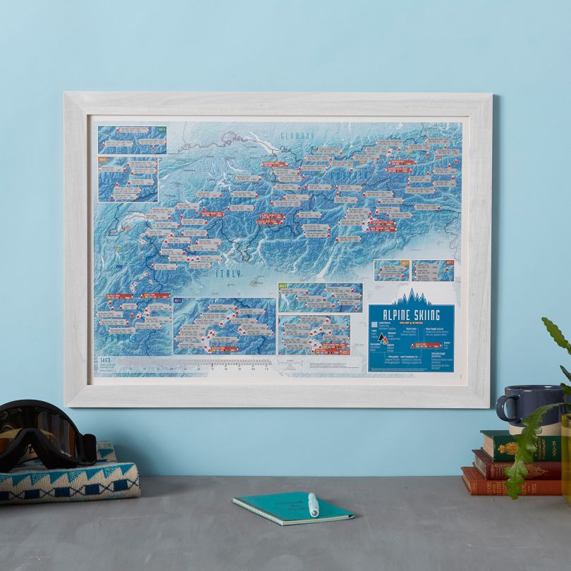 Scratch Off Alpine Skiing Print