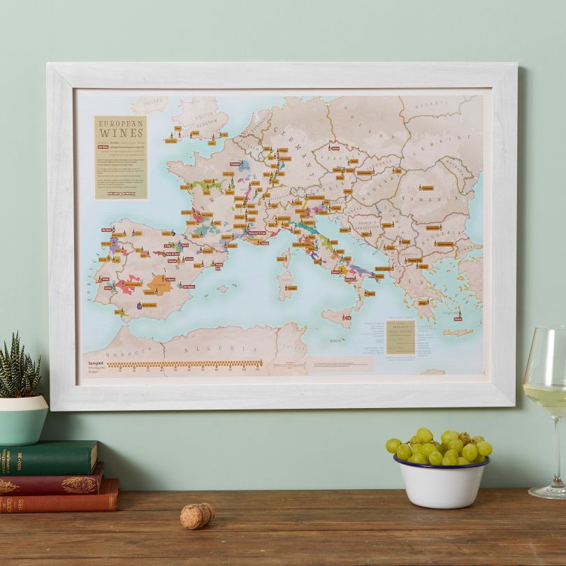Scratch Off European Wine Print
