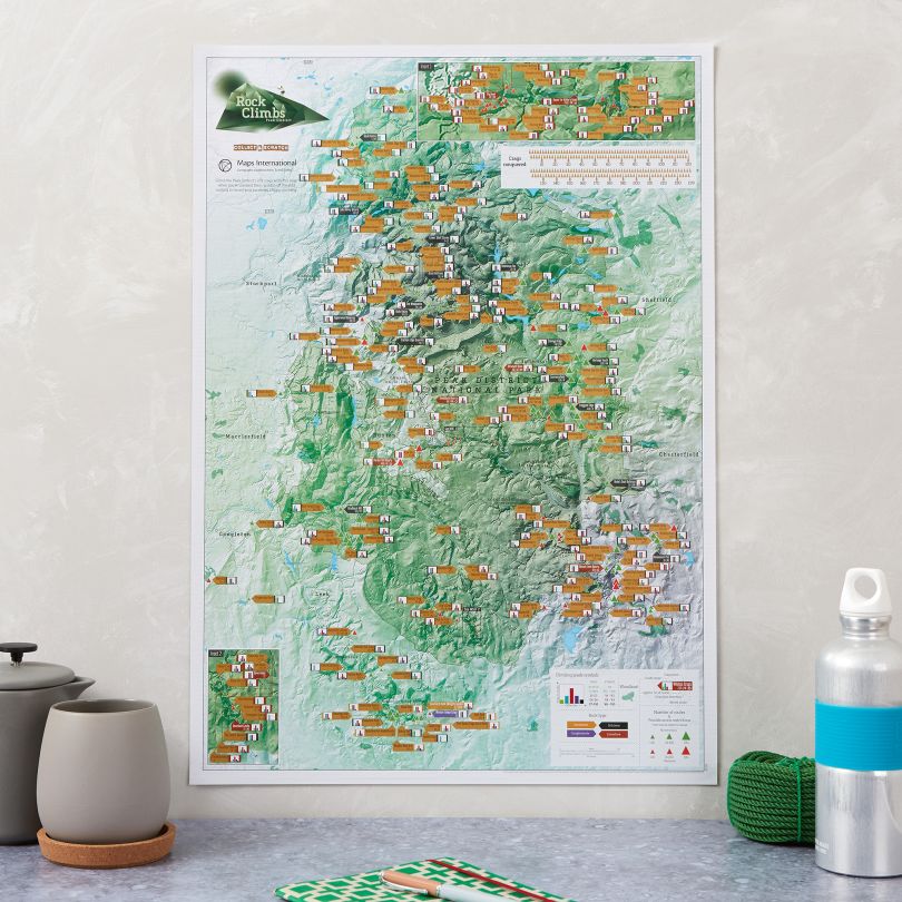Scratch Off Peak District Rock Climbs Print
