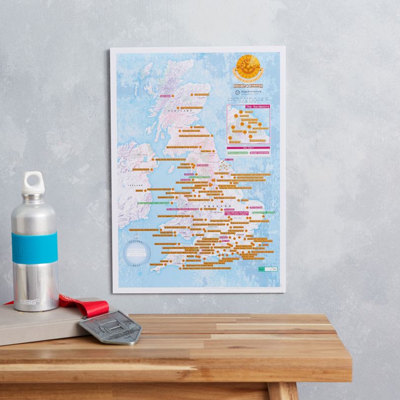 Scratch Off UK and Ireland Marathons Print (Silk Art Paper)
