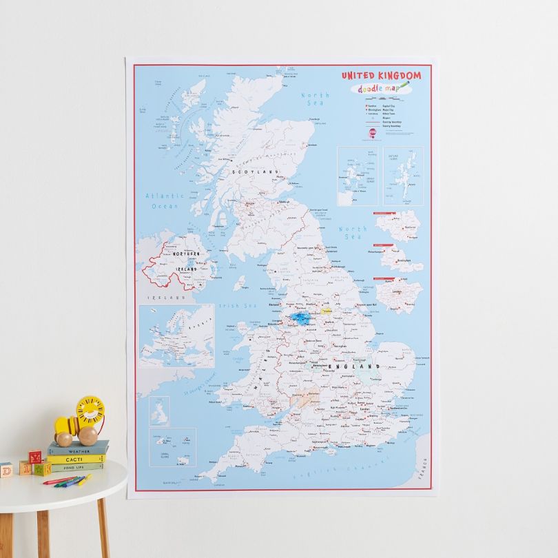 Doodle UK Map (Paper)