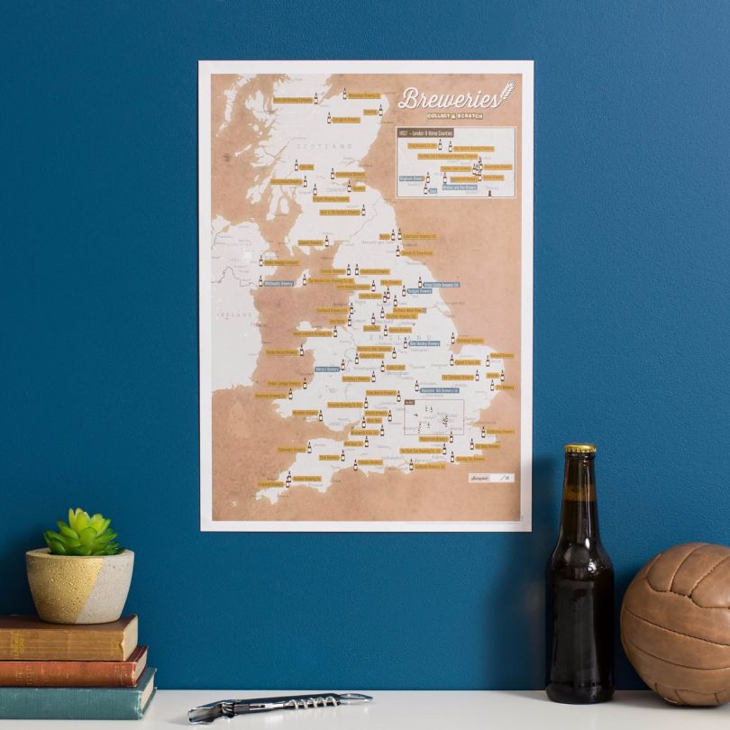 Scratch Off UK Breweries Print (Silk Art Paper)