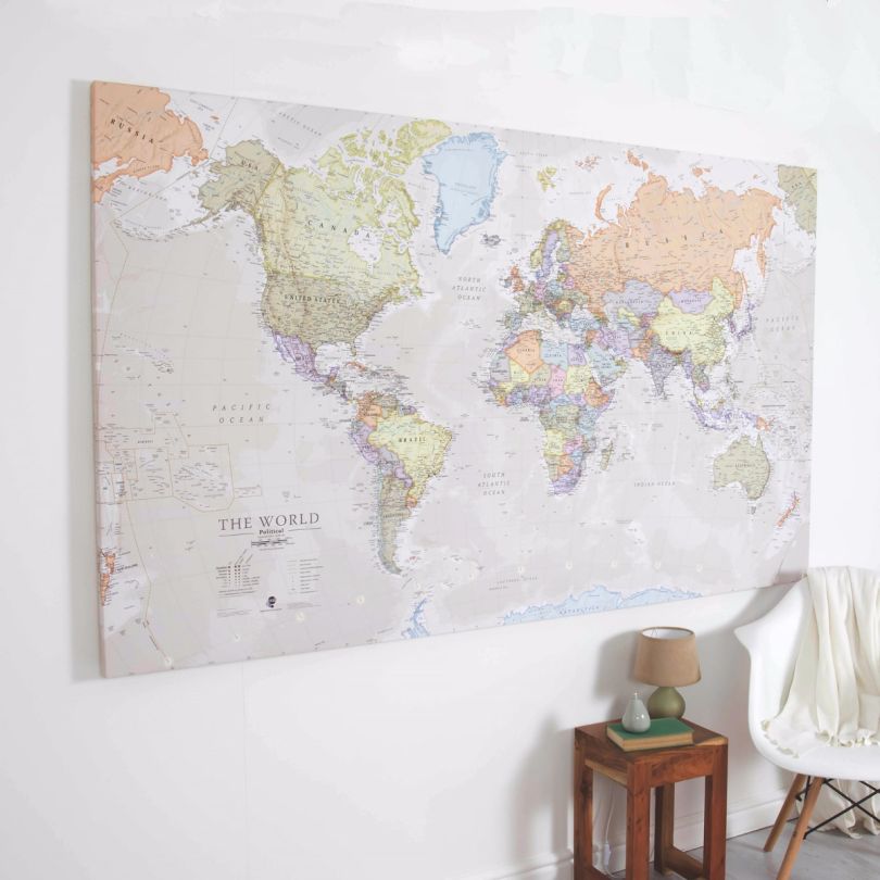 Huge Classic World Map (Canvas)
