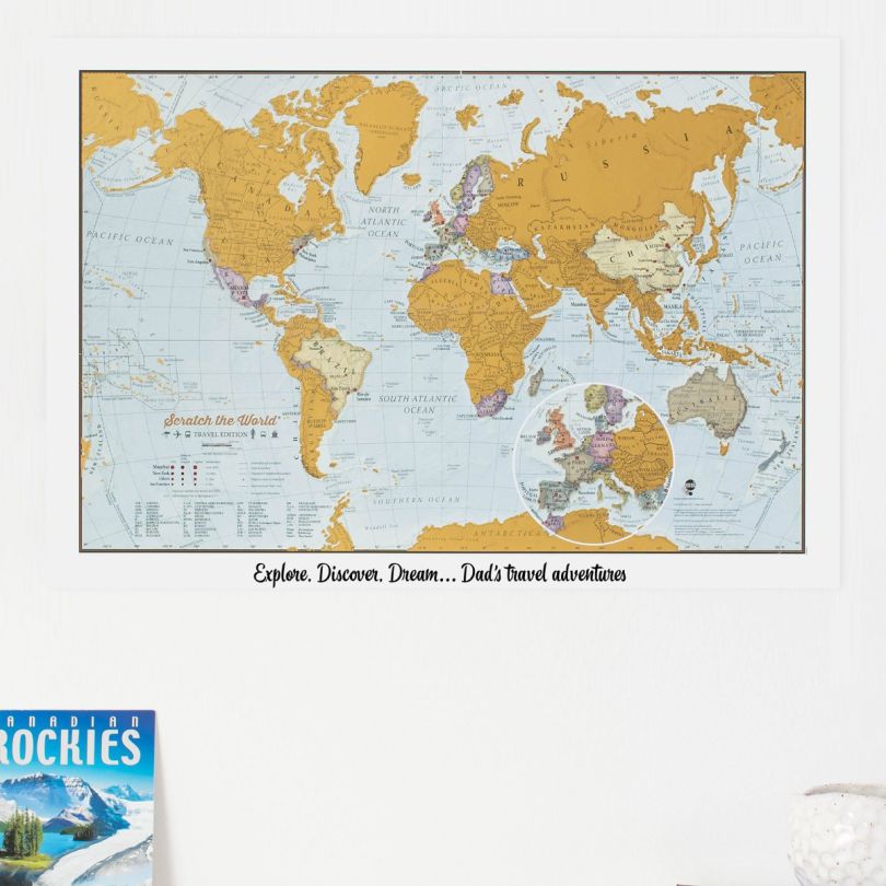 Scratch the World�� travel edition map print (Silk Art Paper)