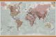 Large Executive World Wall Map Political (Rolled Canvas with Wooden Hanging Bars)