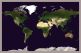 Medium Satellite Map of the World (Pinboard & framed - Silver)