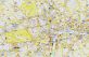 Medium A-Z Visitors' Map London (Rolled Canvas - No Frame)