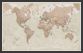Medium Antique World Map (Wood Frame - Black)