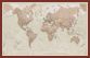 Medium Antique World Map (Pinboard & framed - Dark Oak)