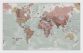 Medium Executive World Wall Map Political (Pinboard & wood frame - White)