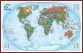 National Geographic World Explorer Map (Pinboard & framed - Dark Oak)
