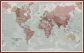 Large Executive World Wall Map Political (Pinboard & framed - Dark Oak)