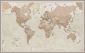 Huge Antique World Map (Pinboard & framed - Silver)