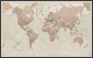 Large Antique World Map (Wood Frame - Black)