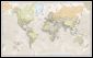 Large Classic World Map (Pinboard & framed - Black)